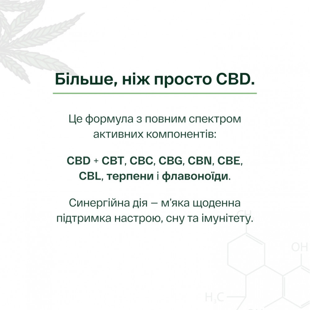 CBD ОЛІЯ 8% BROAD SPECTRUM З НЕЙТРАЛЬНИМ СМАКОМ 10 МЛ