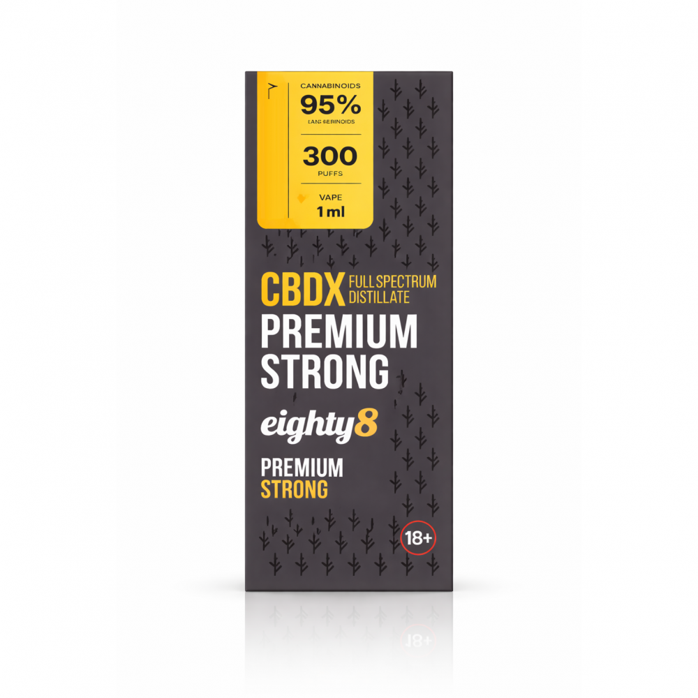 ВЕЙП CBDX Eighty8 STRONG PREMIUM НАСИЧЕНИЙ СМАК ТА ЗБАЛАНСОВАНИЙ ЕФЕКТ